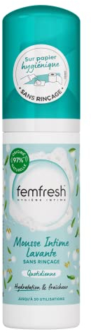 Femfresh - Intimschaum für den täglichen Gebrauch, ohne Ausspülen, mit Sheabutter und Hafermilch, 50 ml