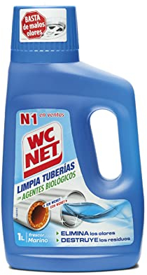 ¿Tuberías lentas? Wc Net Limpia Tuberías con agentes biológicos es la solución. Eficaz con restos de jabón y grasas. 950 + 50 ml gratis