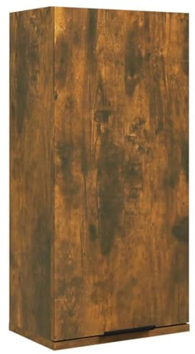 vidaXL Wand Badschrank Hängeschrank Wandschrank Badezimmerschrank Badmöbel Badezimmermöbel Aufbewahrungsschrank Räuchereiche 32x20x67cm