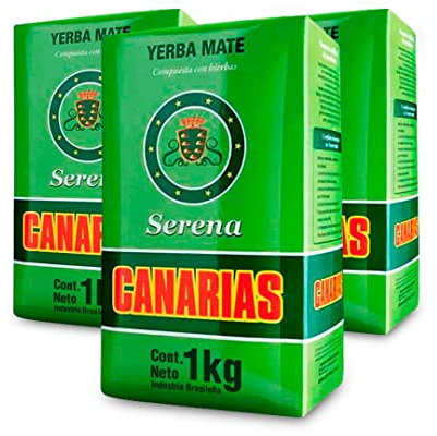 Qumir Pack de Yerba Mate Canarias Serena 1Kg - 3 Unidades - Total 3 Kg de Yerba Mate
