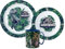 Jurassic Cartoon Character Dinner Tableware Set 3pcs Plate, Bowl & Mug, BPA Free re-usable Plastic Microwave Safe (Jurassic World)
