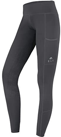ELT Thermo-Reitleggings Ella, Asphalt, Gr. 38