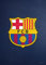 Displate Offiziell FC Barcelona MetallPoster Magnetische Befestigung Inklusive Lizenziert Bilder Hochwertiges Poster FC Barcelona - Crest - Crest navy Poster 45 cm x 32 cm