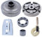 Gubeter 3/8 -7T Kit de Bomba de Aceite de piñón de llanta de Tambor de Embrague, para Motosierra para Husqvarna 51 55, 55 Rancher, 501777601, 503152101