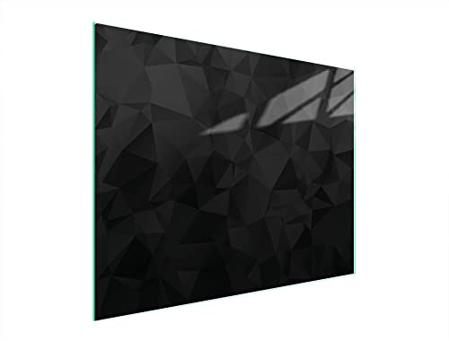 DarHaus Planche à découper en verre Ceranfeld 1 pièce 52 x 40 cm, plaque de découpe en verre, protection anti-éclaboussures, plaque en verre universelle, cuisine, Modèle Noir