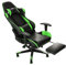 Panana Gaming Chair Racing Gas Lift Swivel High Back Ergonomic Chair with Lumbar Support & Footrest (Green)