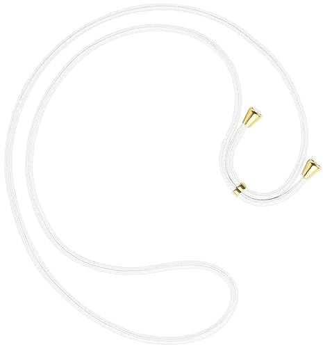 mtb more energy® Ersatz-Band für Handykette - Snow White - inklusive Endkappen (Gold) - hochwertige Austausch-Kordel - Band Seil Kette
