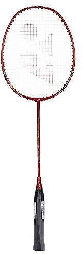 YONEX Nanoray 72 leichter Badmintonschläger | Dunkelrot | 5U G4 | Nanometrik | X-FULLERENE | Aero + Kastenrahmen | Isometrisch | Solid Feel Core | Neues integriertes T-Gelenk | China | Entwickelt in