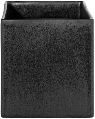 ASA Übertopf aus Steingut in der Farbe Schwarz, Abmessungen: 12x12x12 cm, 4603174