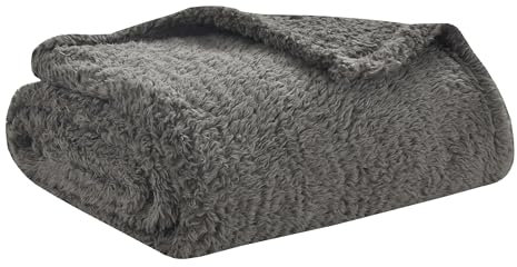Orilautex Coperta da letto in flanella - morbida, leggera, soffice, accogliente e lussuosa coperta in microfibra (130x170cm, Charcoal Grey)