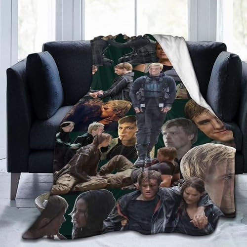 Josh Hutcherson Decke, 3D-bedruckte Plüschdecke, leicht, super weich, warm und bequem, Anti-Pilling-Mikrofaser-Flanell-Fleecedecke für Couch, Bett, Sofa, 3 Größen