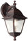 Lightbox Vintage Außen Wandlampe mit Glas Regenschutz - hängend - rostfarbene Outdoor Wandleuchte für den Hauseingang - 31 x 14 x 19 cm - E27, max. 60 W - aus Metall/Glas
