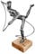 Casablanca Deko Figur Skulptur tanzende Frau - Tänzerin Dekofigur aus Aluminium Holz Farbe: Anthrazit Dunkel Grau - Dekoration Geschenk Geburtstag Höhe 30 cm
