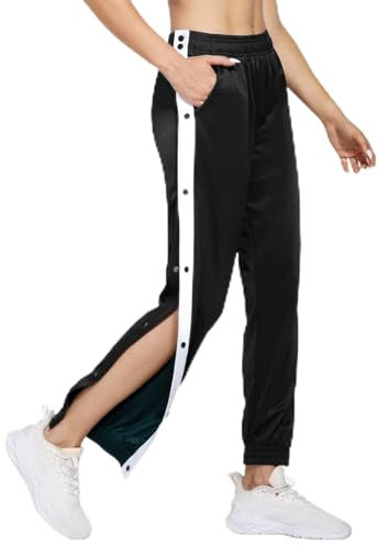 Reha Hose Damen Seitlich Zu öffnen Bequeme Atmungsaktiv Jogginghose mit Seitlicher Knopfleiste Locker Gummibund Trainingshose Sportswear Knopfhose Sporthose Unisex Sweatshose