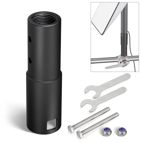 Bingfu Rohradapter für Starlink Satellitenschüssel Dishy V2 Antenne - Aluminiumlegierung Mast mit eingebauter Anti-Rotations-Rippe, passt für Masten mit einem Innendurchmesser von 1,37 Zoll