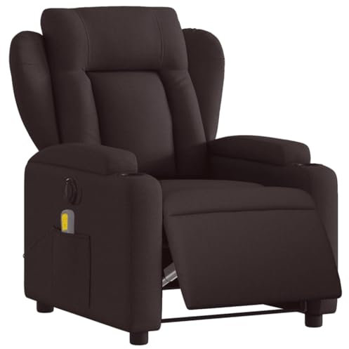 Willood Relaxsessel Massagesessel Fernsehsessel Liegefunktion Elektrisch Dunkelbraun Stoff