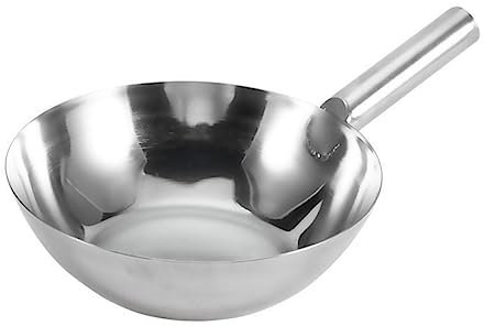 Amosfun Edelstahl Wasserkelle mit Kurzem Griff Multifunktionale Küchenhilfe Flacher Boden Robust und Einfach zu Bedienen für Küchen und Gärten