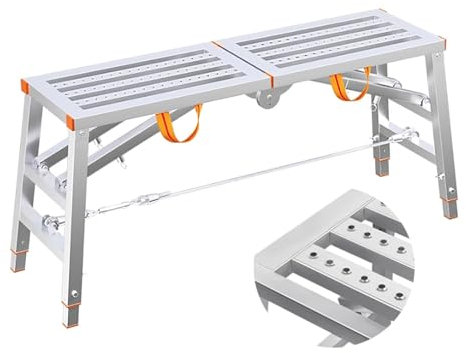 Generisch Gerüstturm-Gerüstausrüstung, Arbeitsplattform, Mehrzweck-Stahlgerüstleiter for die Deckenreinigung und Malerei(62.99''Lx15.75''W)