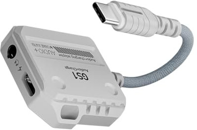 Carte son HiFi USB C vers port casque avec charge rapide 60 W Puissance 6 cm Longueur du câble pour améliorer le jeu