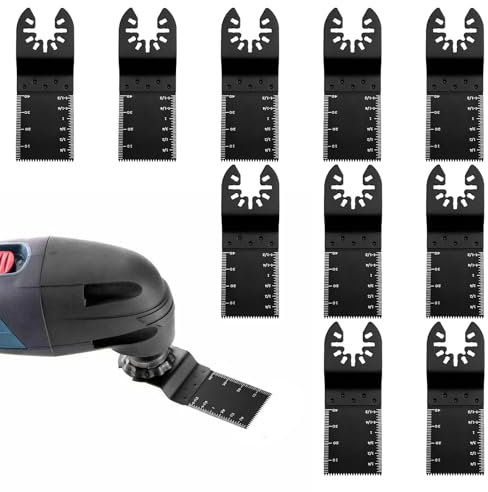 Multi Tool Blade,10 PCS Multitool Blades,Metal Multi Tool Blades,Oscillating Saw Blades,Multi Tool Accessories,Multi Tool Metal Cutting Blades for Bosch Fein Milwaukee Ryobi Einhell Hitachi Metabo