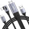 Câble HDMI vers USB-C à 90 degrés de 2,5 m, prise en charge Touch, 4K @ 60 Hz HDMI vers type C (mâle vers mâle), compatible avec Xreal Air, Nreal Air, Steam Deck Dock, PS5, Xbox, moniteur portable