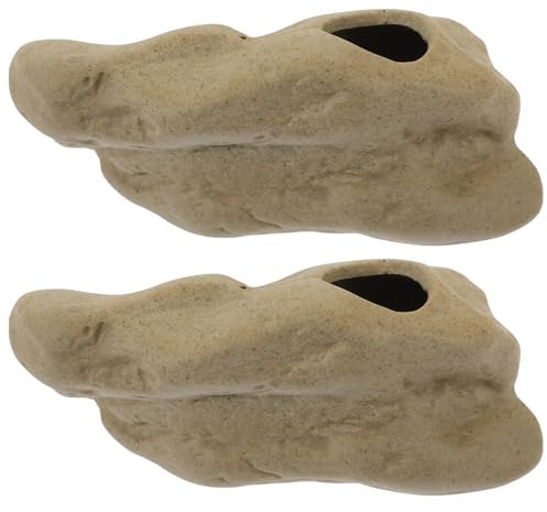 BESPORTBLE Lot de 2 Pots pour Plantes Aquatiques en Céramique Décoration d'Aquarium Support de Plantes pour Aquariums et Terrariums Accessoires de Jardinage Aquatique