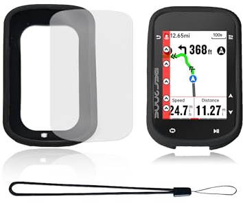 Funda para ordenador iGPSPORT BSC200S/BSC300T, funda protectora de silicona con protector de pantalla suave y cordón, a prueba de golpes, agradable al tacto y resistente al agua para una mayor