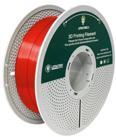 Lotactree Pro-Filament, PLA - Hochleistungsfilament für den 3D Druck, 1kg Spule (china-rot/chinese-red)