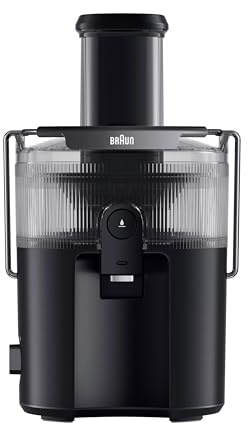 Braun MultiJuice 5 - Cold Press Juicer 800W 800ml Jug Black | Electric Juicer, ColdXtract Technology, 75mm Feed Chute, 2 Speeds, 1.5L Pulp Container, Anti-Drip System SJ5001