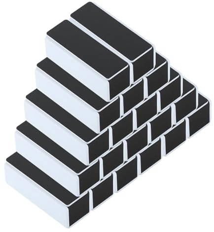 20 Pcs Lima Uñas, Limas para Uñass, Taco Pulidor Uñas de 4 lados para pulir, lijar, dar forma, alisar y pulir (240/400/3000/3000)