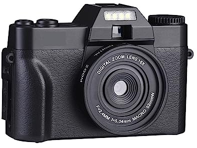 Caméra numérique 48MP 4K 180° Webcam à écran Rabattable for Objectif Macro Grand Angle Prend Netteté Fluidité(Standard,Only Camera)