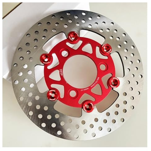 Motorcycle Disco Freno Motociclo Scooter elettrico per RPM CNC Pinze freno 220mm Adattatore pompa freno a disco Staffa 1 set(Red disc)