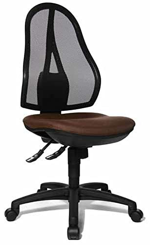 Topstar OP200G08 Open Point SY, Bürostuhl, Schreibtischstuhl, ergonomisch, Bezug dunkelbraun