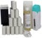 EpilWax Wachswärmer Waxing Set für Enthaarung Haarentfernung - Mit 12 Azulene Roll On Wachspatronen, Waxing Gerät, 100 Vliesstreifen und Nachbehandlungsöl