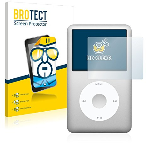 BROTECT (2 Stück Schutzfolie für Apple iPod classic 120 GB (7. Gen.) Displayschutz Folie Made in Germany, Ultra-Klar