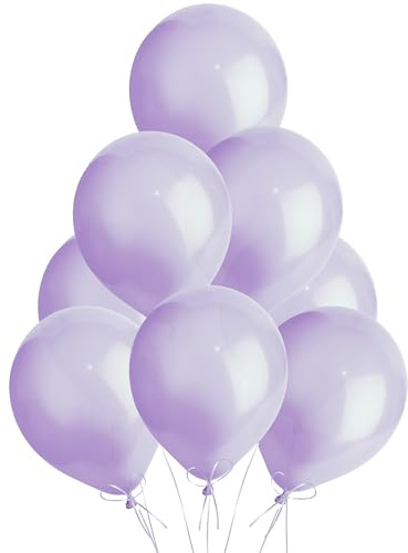 Metallic Purple Balloons 100 Pack, Large 12 Inch Thick Latex Biodegradable Helium Party Balloons for Birthday, Wedding, Baby Shower, Valentine's Day Events Decoration for Balloon Arch Garland