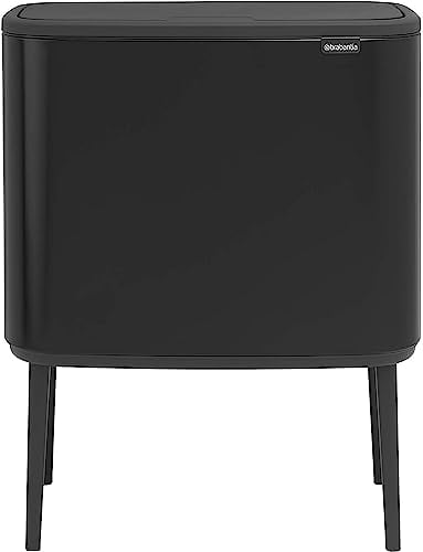Brabantia Bo Touch Bin Cubo de Basura 3 x, Negro, 3 x 11 litros