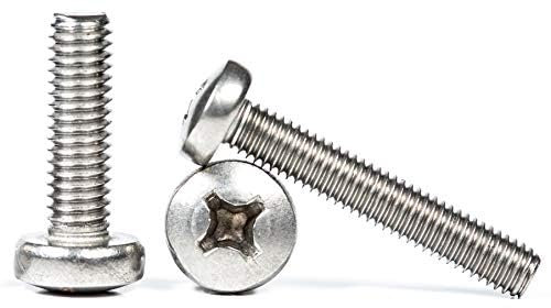PHILLIPS PAN HEAD MACHINE SCREWS STAINLESS STEEL A2 DIN 7985 M3 M4 M5 M6 - PACK OF 10 (M6 x 35mm)