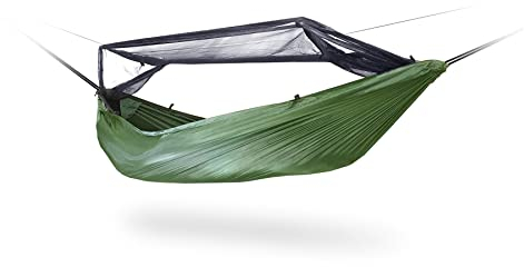 DD Frontline Hängematte – Leichte Camping Dschungel Hängematte mit Moskitonetz (Waldgrün)