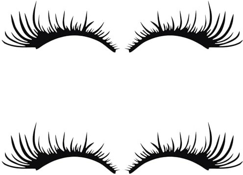 Garneck Auto-Wimpern für Scheinwerfer, 2 Paar, schwarze Wimpern, Karosserie-Aufkleber, Windschutzscheiben-Aufkleber für Fahrzeug, Auto-Dekoration