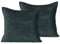 AmeliaHome 2 Kissenbezüge 45x45 cm Anthrazit Silber zweiseitig Steppung Velvet Samt Laila