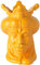 Baroni Home Hand bemalt sizilianischen Stil Keramik Mohrenkopf, Indoor-Pflanze und Blume Vase, italienischen Stil Design Ornament, König Gelb, 16x17x23,5 cm
