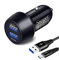 Car Charger Fast USB Car Cigarette Lighter Adaptor For Samsung Galaxy S10 S20 S21 S9 S8 Plus Ultra 5G,Note 10+ 9 8 10 Lite,A8 A9 2018,30W Quick Charge Dual Port (2.4A+QC3.0)+2M USB C Cable