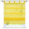 ESLIR Raffrollo mit Schlaufen Gardinen Küche Voile Raffgardinen Transparent Schlaufenrollo Modern Vorhänge Uni 1 Stück Gelb BxH 100x140cm 1 Stück