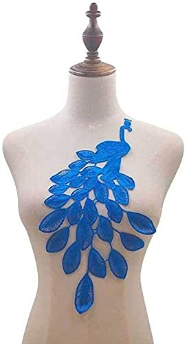 Aeromdale Aufnäher zum Aufbügeln, Motiv: Pfau, für Kleidung, Kleid, Kragen, Dekoration – #C