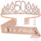 Diadem und Schärpe zum 50. Geburtstag 50 & Fabulous, Geburtstagsgeschenk, Partydekoration (rotgold)