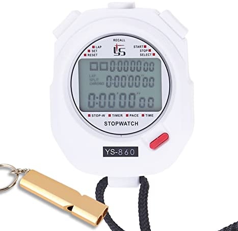 Chronomètre avec Sifflet,Chronometre Professionnel 60 Mémoire avec Fonction Muet et ​pour Sport
