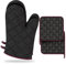 LEFUNDA® Gants de Cuisine et maniques Cuisine (Set de 4), Gant Cuisine résistants à la Chaleur en Coton, Gant Barbecue, Gants de Four pour Cuire, Cuisiner, Griller BBQ Gants