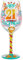 Enesco Lolita Happy 21st Birthday Wine Glass Drinking Glasses