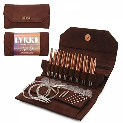 Lykke Cypra Nadel-Set, 8,9 cm, Braun